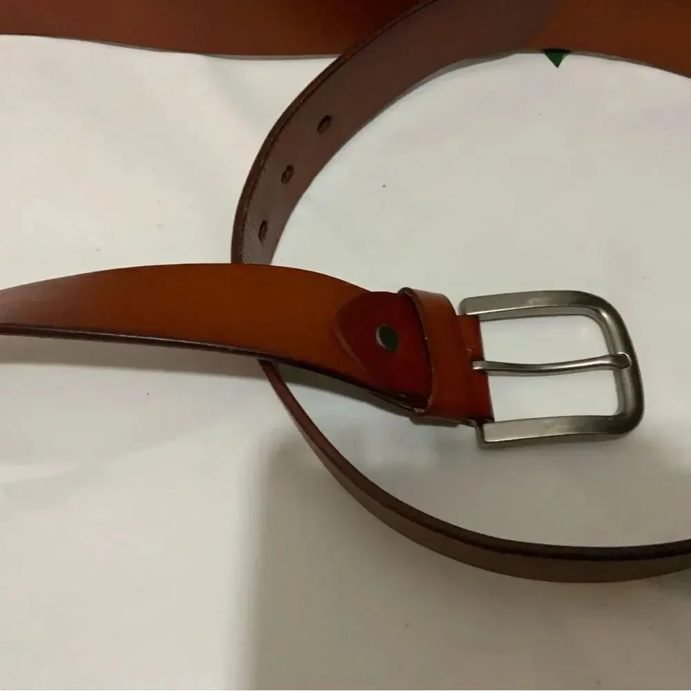 New TONLY MONDERS Belt Men’s sz 48 Brown Leather length: 60” buckle included